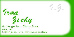 irma zichy business card